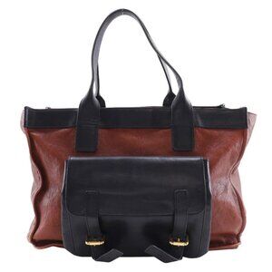Chloe By color Tote Bag 01-13-62-65 Brown / black leather unisex